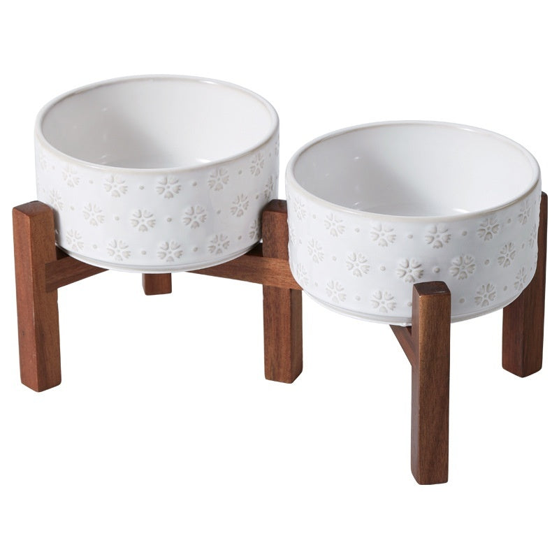 Ceramic Large-sized Elevated Anti-spill Bowl