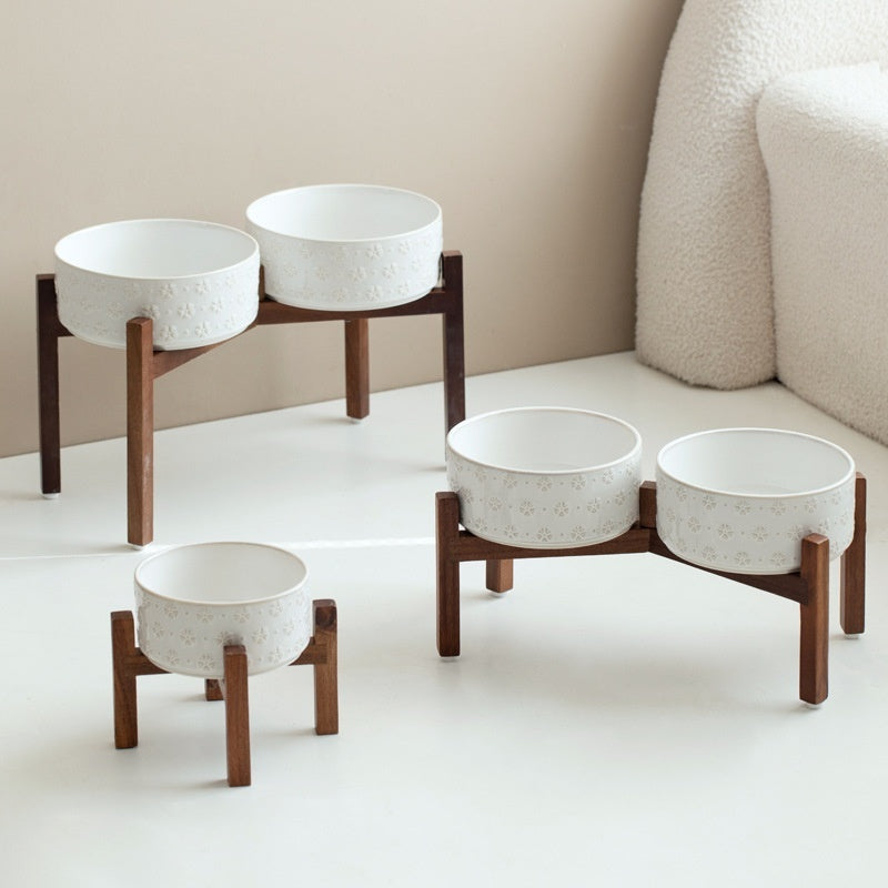 Ceramic Large-sized Elevated Anti-spill Bowl